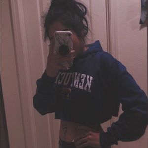 cropped kentucky hoodie